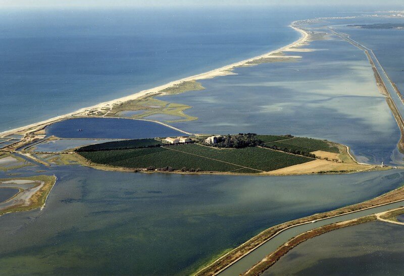 Vue aérienne sur la Presqu'île de Maguelone